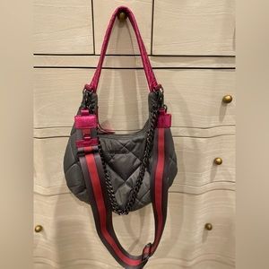 RARE MZ Wallace Ash Quilted Bowery Shoulder Bag-pristine condition